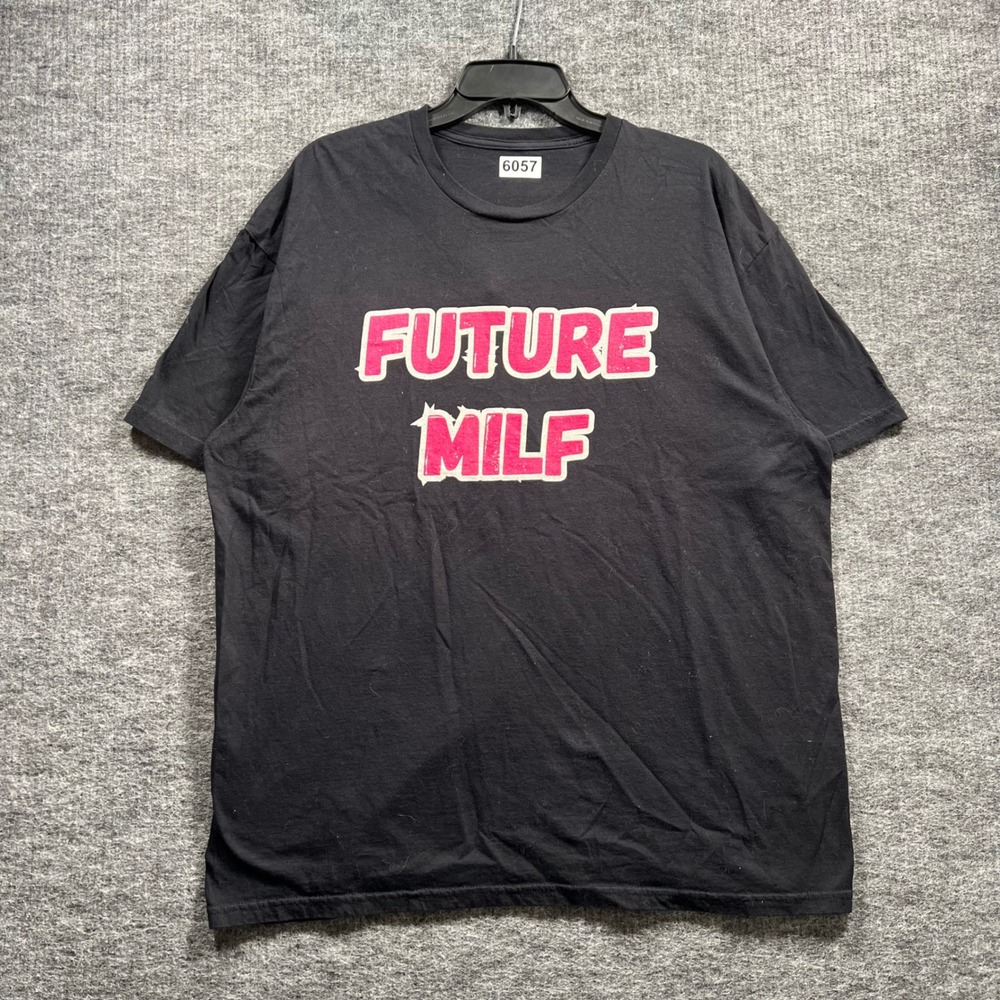 Future MILF Graphic T-Shirt Black Pink Funny Streetwear Tee XL